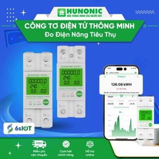 Công tơ điện tử Hunonic Entec đo điện năng tiêu thụ bộ kiểm soát điện năng thông minh app tiếng Việt