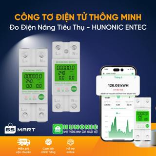 Công tơ điện tử, bộ kiểm soát điện năng thông minh wifi Hunonic Entec đo điện năng điều khiển từ xa