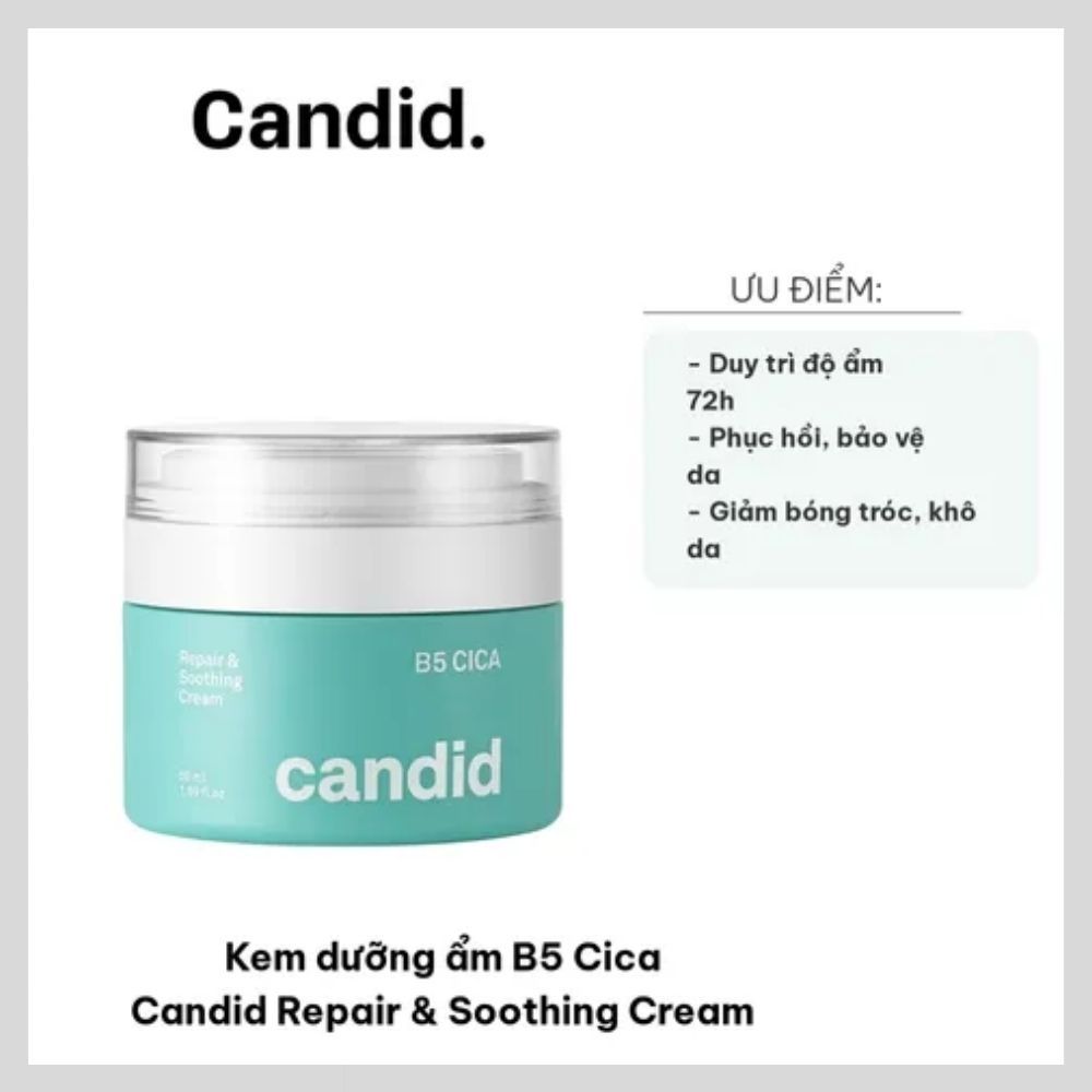 [HÀNG CTY] Kem Dưỡng Ẩm Hỗ Trợ Phục Hồi Da CANDID B5 CICA - Candid B5 CICA Repair & Soothing Cream 5
