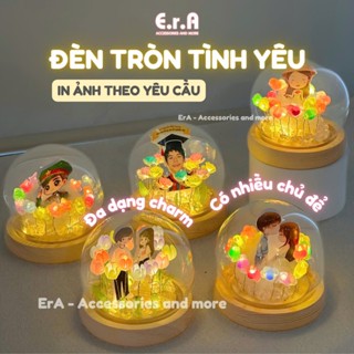 [TỰ LÀM-LÀM SẴN] Đèn ngủ Tròn IN ẢNH cặp đôi handmade, quà tặng người yêu tốt nghiệp, sinh nhật, đám cưới 20/10 Erashop