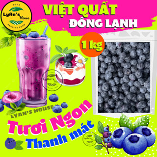   Siêu Tốc HCM  1KG VIỆT QUẤT Đông Lạnh - Blueberry Nhập Khẩu - Tươi Ngon Làm Sinh Tố Nước Ép Topping Sữa Chua vitamin 