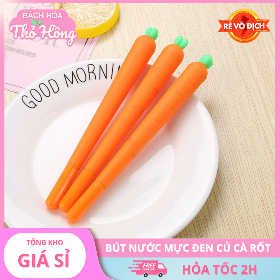 3 Bút Nước Mực Đen Củ Cà Rốt