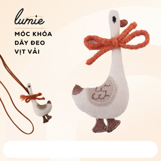 Vịt Vải Handmade Dùng Làm Móc Khóa Dây Đeo Cổ Trang Trí Balo Túi Xách Phong Cách Vintage Cottagecore