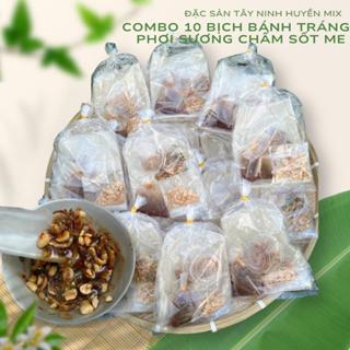 (M10) Combo 10 bịch bánh tráng phơi sương chấm sốt me Tây Ninh