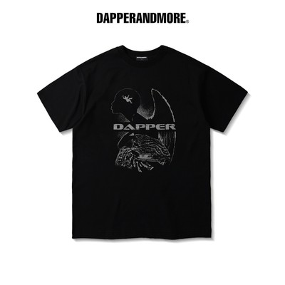 Áo Thun Unisex DAPPERANDMORE "ANGELIC HUMAN" Form Rộng Oversize 100% Cotton 250GSM - Đen