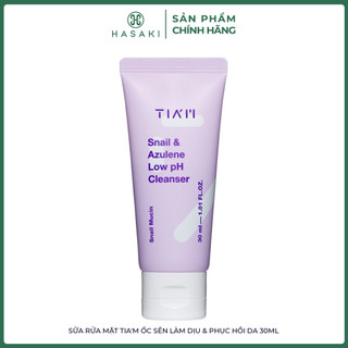 [DEAL SỐC] Sữa Rửa Mặt Tia'm Ốc Sên Làm Dịu & Phục Hồi Da 30ml Hasaki Sản Phẩm Chính Hãng