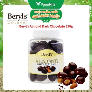  Socola Beryls Almond Dark Chocolate 350gr - Sôcôla Đen Hảo Hạng và Hạnh Nhân Giòn Ngon Thơm Lừng 
