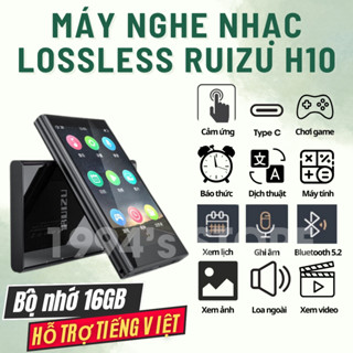 Máy Nghe Nhạc RUIZU H10 Bản 2025 Bluetooth 5.2 Bộ nhớ 16Gb  - Màn hình lớn có cảm ứng - Loa ngoài xem phim