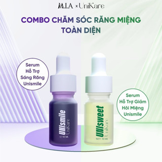  1. COMBO Chăm Sóc Răng Miệng UNIKIT - Serum Hỗ Trợ Trắng Răng UNIsmile + Serum Hỗ Trợ Cải Thiện Mùi Hôi Miện 