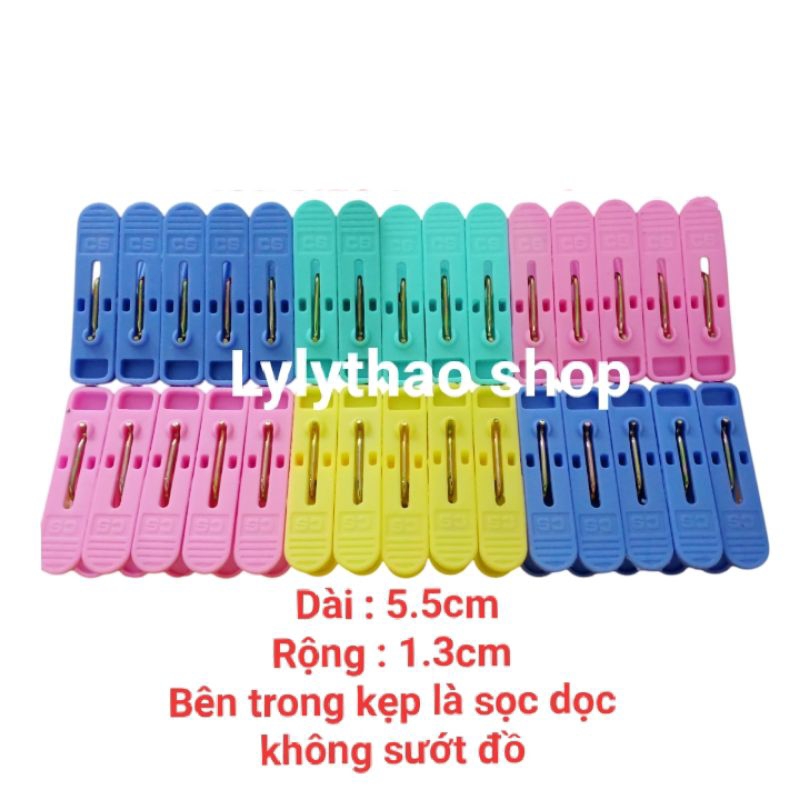 Kẹp nhựa màu (combo 10 cái)