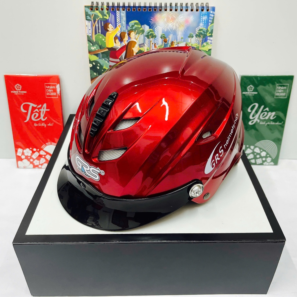 Mũ Bảo Hiểm Nủa Đầu A760 GRS Lưỡi Trai /Bảo Hành 12 Tháng