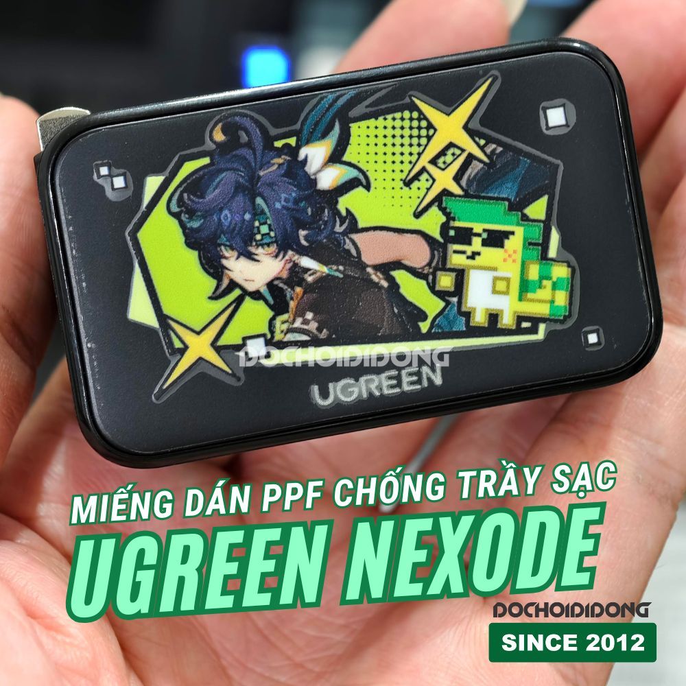 Miếng dán PPF Sạc UGREEN Nexode Phiên Bản Genshin Impact 65W CD244 trong, nhám cao cấp
