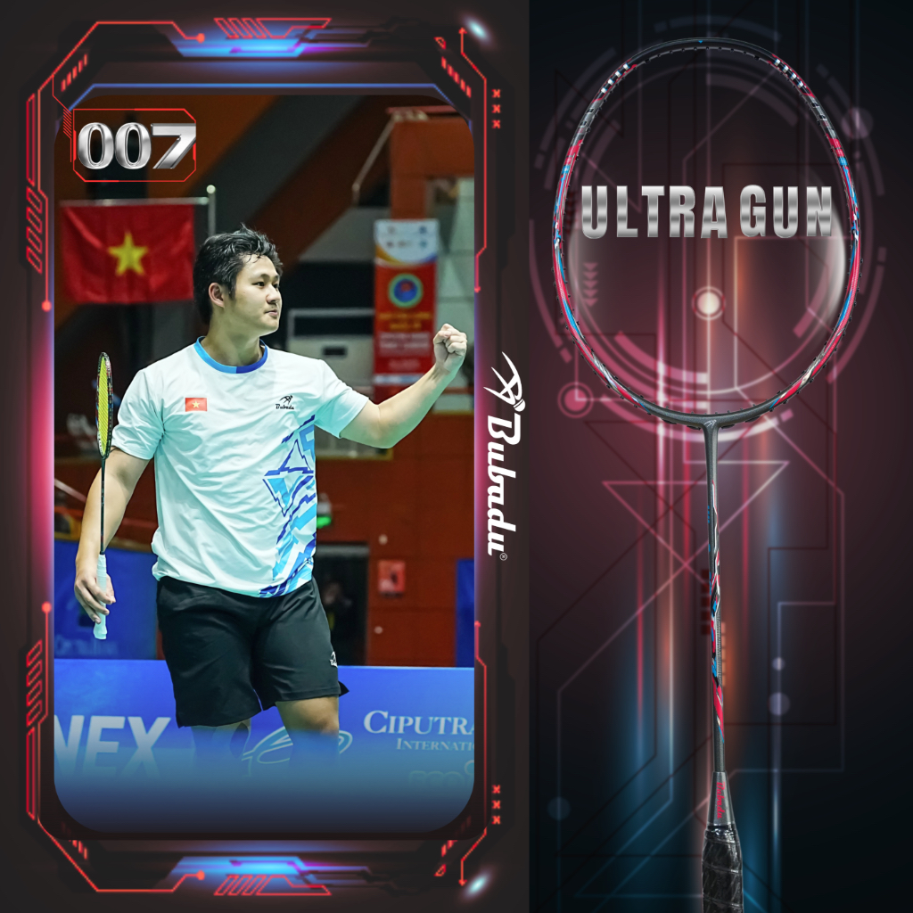 VỢT CẦU LÔNG BUBADU ULTRAGUN 007  siêu phẩm công, TẶNG CUỐN CÁN, CƯỚC,  TÚI VỢt cao cấp