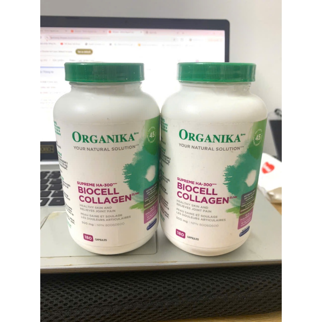 Dạng viên Organika Biocell Collagen Supreme HA-300 500mg 180 caps