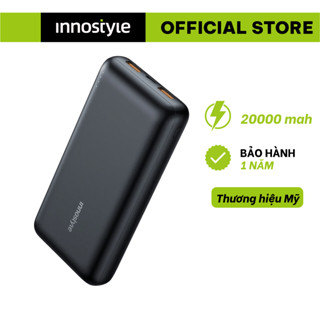 Pin dự phòng 20000 mah Innostyle Powermax PD 20W 1C2A dung lượng lớn, sạc nhanh, bảo hành 1 năm