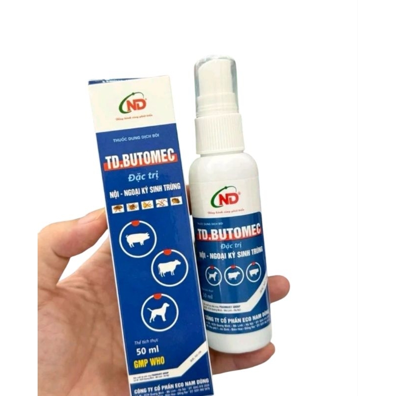 [ECO NAM DŨNG] TD.Butomec lọ 50ml phòng ve, bọ chét trên chó. duy trì hiệu quả đến 4 tuần đối với ve