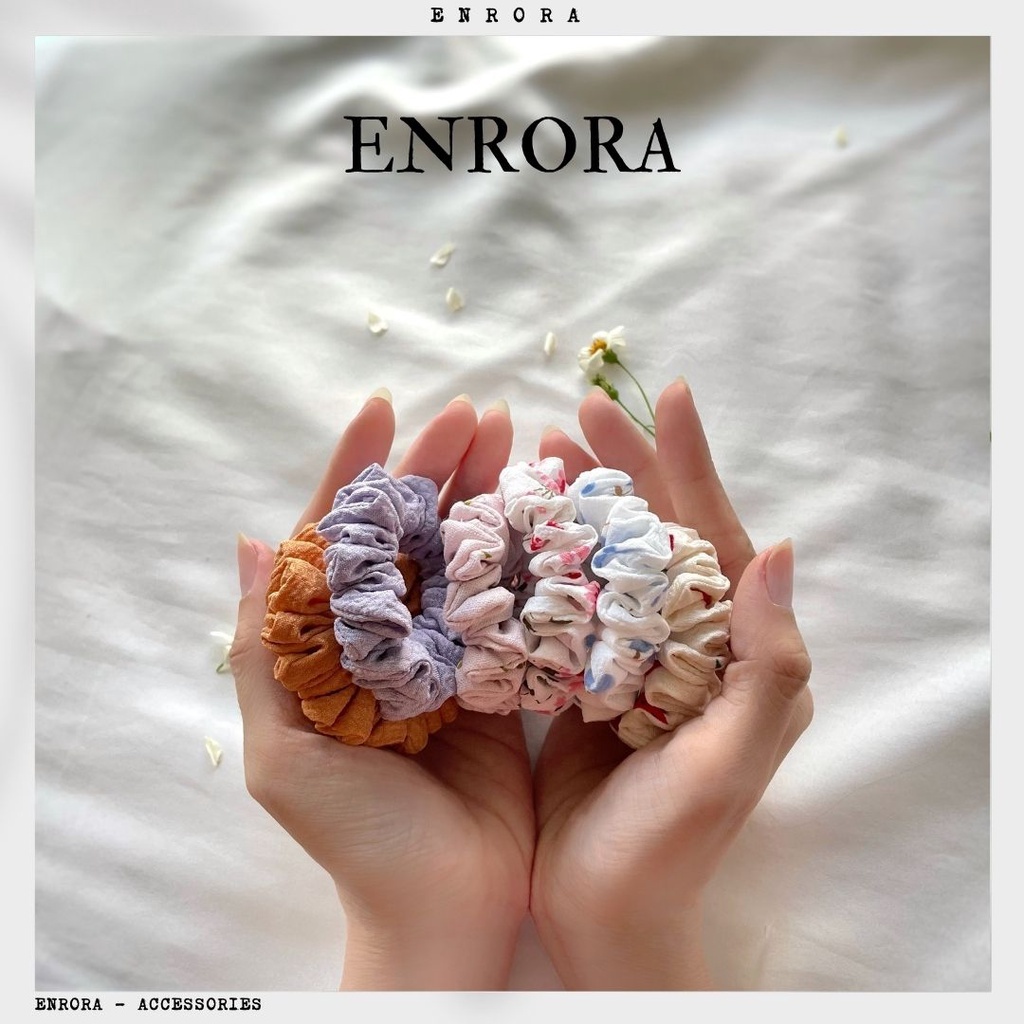 Scrunchies ENRORA.VN Cột Tóc Vải Mini (Nhỏ) nhiều Màu Sắc [Handmade]