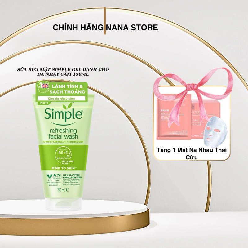 Sữa Rửa Mặt Simple Gel Dành Cho Da Nhạy Cảm 150ML