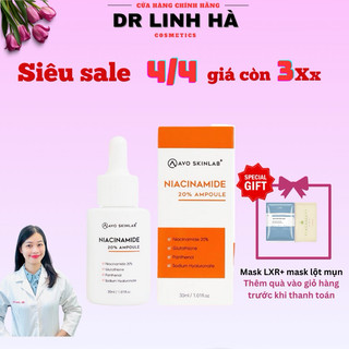  Serum Nia 20% Avo Skinlab sáng da ,kiềm dầu ,giảm thâm nám ,thâm mụn ,thu nhỏ lỗ chân lông 