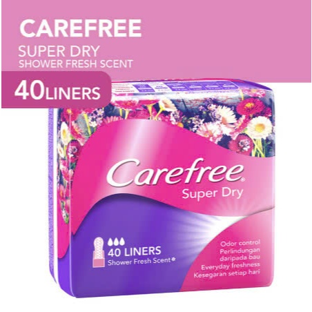 Băng vệ sinh Hằng Ngày Carefree Siêu Thấm Super Dry 40 Liners 40 Miếng Bịch bvs Hàng Ngày care free