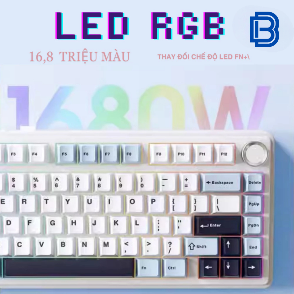 [BH 12TH] Bàn phím cơ không dây Aula F75 mạch xuôi - Hỗ trợ hotswap mạch 5pin - Có núm xoay tiện lợi | BigBuy360 - bigbuy360.vn