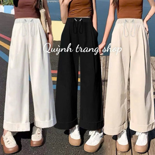  quần bầu ống rộng cạp dây rút siêu xinh 