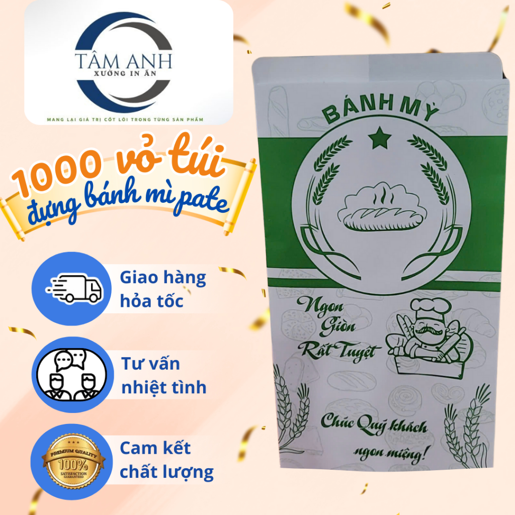 1000 vỏ túi đựng bánh mì pate giá cực rẻ( Kt) (tặng 20 chiếc)