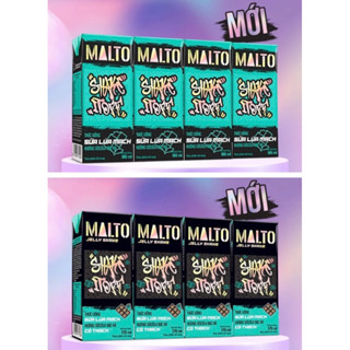 LỐC 4 HỘP SỮA LÚA MẠCH MALTO SHAKE IT OFF HƯƠNG SOCOLA BẠC HÀ 180ML
