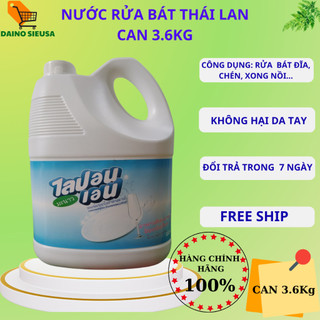  Nước rửa chén bát LION Thái Lan 3.6Kg đậm đặc hương chanh diệt 99% vi khuẩn các mùi khó chịu 