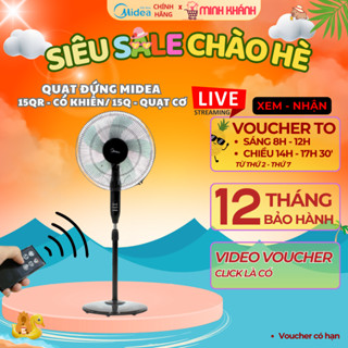 Quạt cây, quạt đứng Midea FS40-15QR - Sang trọng, quạt êm, gió đầy, ổn định, động cơ bền bỉ