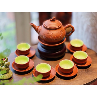 Bộ ấm chén gốm tử sa Bát Tràng