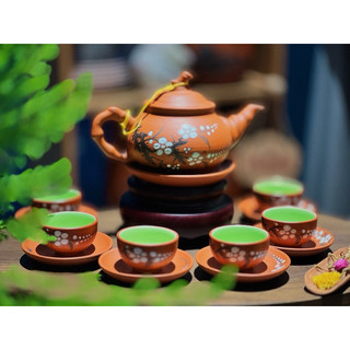 Bộ ấm chén gốm tử sa Bát Tràng