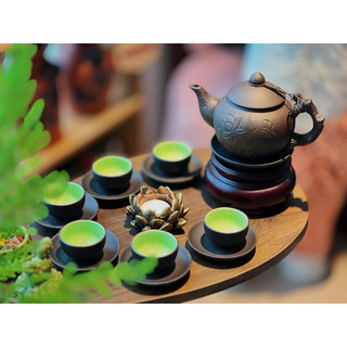 Bộ ấm chén gốm tử sa Bát Tràng
