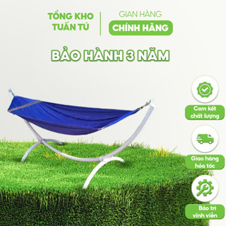 Bộ Võng Xếp Người Lớn Khung Võng Lưới Bán Nguyệt Phi 50 Dầy 1,5mm Chịu Tải 350kg–Sắt Sơn Tĩnh Điện  Tuấn Tú | Giá Xưởng