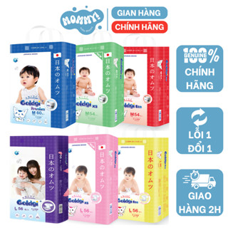 Bỉm dán/quần Goldgi+ Goldgi X5 / ECO Nhật size Nb92/S84/M66/M60/L56/L48/XL46/XL44/XXL34