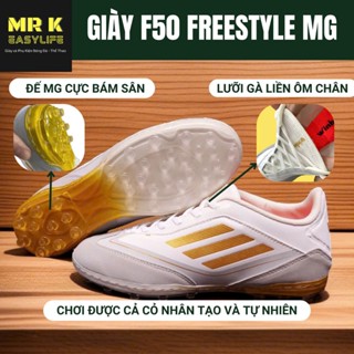 [Lùi 0,5 size] Giày Đá Bóng Nam F50 MG, đế MG bám sân, khâu full đế, êm, tặng kèm tất + dây phối màu
