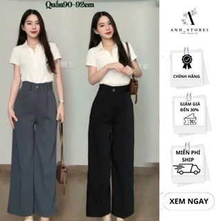  Quần Tây Ống Suông Dành Cho Nấm Lùn Dưới 1m55  Chất Gold Nhật  Lưng Cao Tôn Dáng Dài 90-93cm 