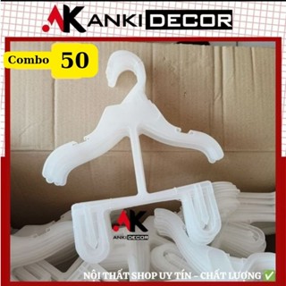 COMBO 50 Móc bộ sơ sinh 25cm treo quần áo trẻ em, móc treo quần áo trẻ em, móc bộ quần áo bé Anki Decor