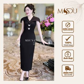 Váy Mango Ý MDU4489 Thiết Kế Váy Dài Với Màu Đen Huyền Bí Kết Hợp Chi Tiết Đính Đá Tinh Tế Từ MDU