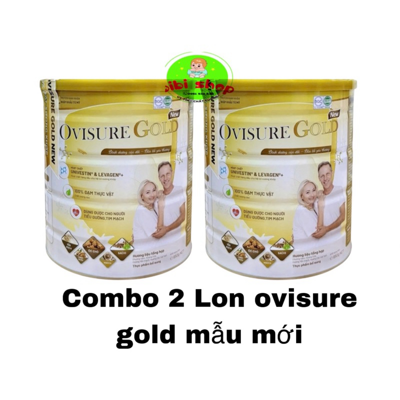 Combo 2 Lon sữa ovisure gold mẫu mới Lon 650gr