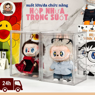 【Hàng có sẵn Hộp mica trong suốt hộp đựng mô hình LABUBU BABY THREE đựng hộp mica trưng bày mô hình giày