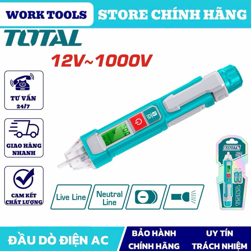 ĐỒ NGHỀ TOTAL Đầu dò điện áp AC THT210003