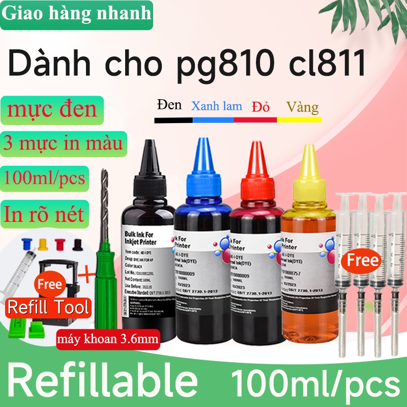 Hộp mực Canon PG-810 và CL-811 PG810 CL811 giành cho máy For Canon PIXMA iP2770 iP2772 MP237 MP276  