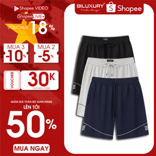 Quần Đùi Gió 6QDGT003 - 8QDGT418 Biluxury Chun Co Giãn Túi Có Khoá Kéo Thoáng Khí Mềm Mịn