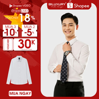 [MUA 2 GIẢM 5%] Áo Sơ Mi Nam Biluxury, Sơ Mi Trắng Nam Dài Tay 7SMDB120TRK - 7SMDB121TRK - 7SMDB006TRK Vải Cao Cấp