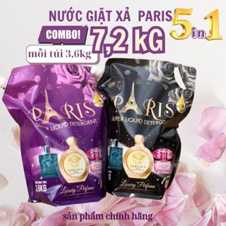 Nước giặt Paris 3,6kg/túi nước giặt thơm lâu, đậm đặc, nhiều bọt, mềm vải