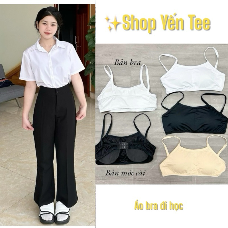 Áo bra đi học co dãn 4 chiều thiết kế đơn giản nhẹ êm đệm vừa Yến Tee Shop
