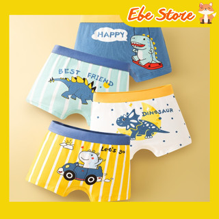 SET 4 Quần lót bé trai,Quần sịp đùi boxer bé trai cao cấp chất cotton kháng khuẩn mềm mịn thoáng mát