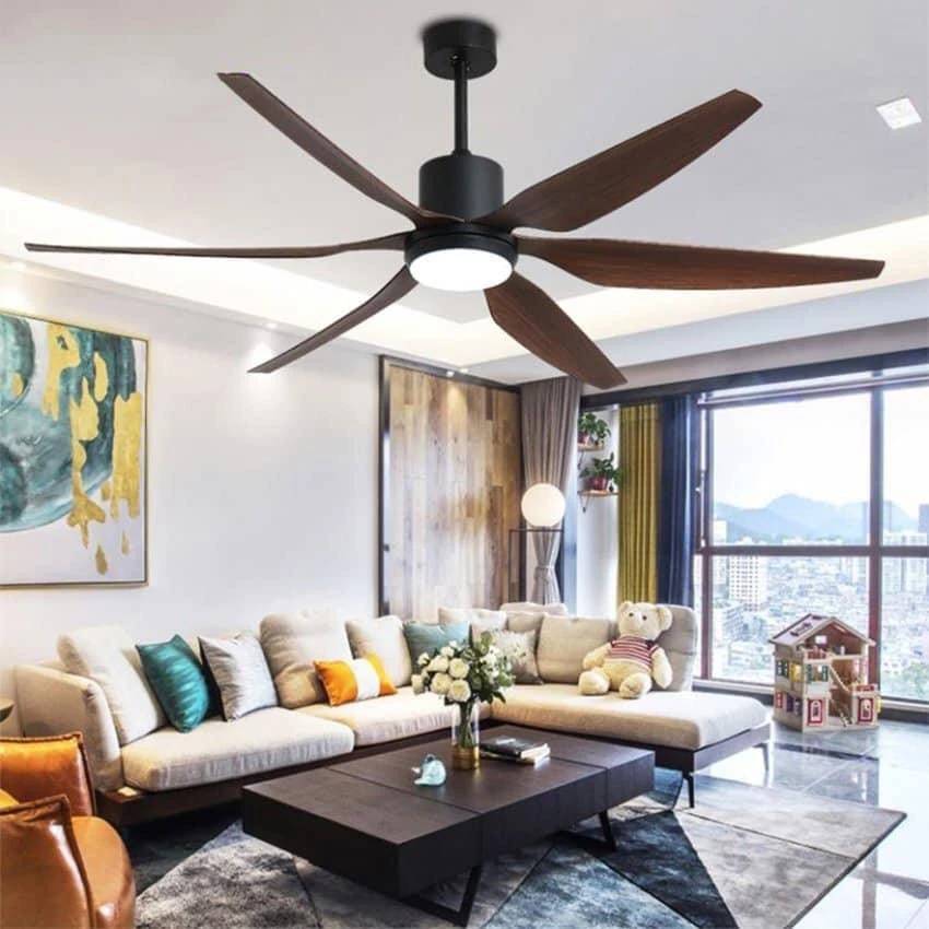 Quạt Trần Lõi Đồng Điều Khiển Từ Xa 6 Cấp Độ Gió Và 3 Chế Độ Ánh Sáng Cực Mát 6 Cánh Tự Động Bảo Hành 10 năm mã 01