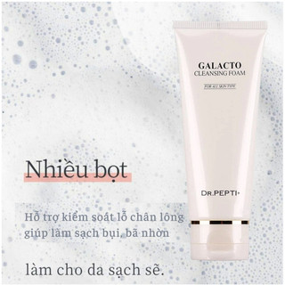 Sữa Rửa Mặt Ngừa Mụn Trắng Da Dr.Pepti Galacto Cleansing Foam